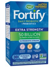 Fortify Extra Strength Daily Probiotic 50 Billion, 30 капсули, Nature's Way -1