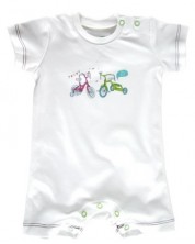 Бебешко гащеризонче с къс ръкав For Babies - Bikes, 1-3 месеца -1