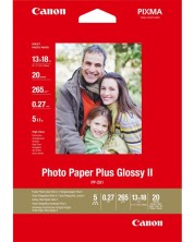 Фотохартия Canon - Plus Glossy II PP-201, 20 листа, 13x18 cm -1