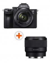 Фотоапарат Sony - Alpha A7 III, FE 28-70mm OSS + Обектив Sony - FE, 50mm, f/1.8 -1