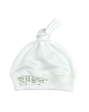Бебешка шапка с възел For Babies - Give me a hug, синя, 0-3 месеца