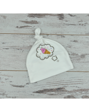 Бебешка шапка с възел For Babies - Сладоледче, 0-3 месеца -1