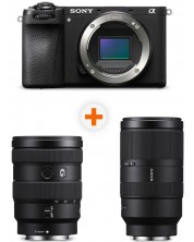 Фотоапарат Sony - Alpha A6700, Black + Обектив Sony - E, 16-55mm, f/2.8 G + Обектив Sony - E, 70-350mm, f/4.5-6.3 G OSS -1