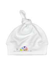 Бебешка шапка с възел For Babies - Цветен охлюв, 0-3 месеца
