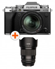 Фотоапарат Fujifilm - X-T5, 18-55mm, Silver + Обектив Viltrox - AF, 75mm, f/1.2, за Fuji X-mount -1