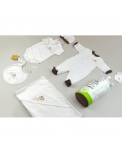 Комплект моите първи дрешки For Babies - Охлювче, с двойна пелена