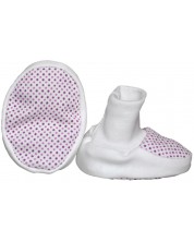 Бебешки обувки с щампа For Babies - Розови точици -1