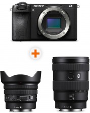 Фотоапарат Sony - Alpha A6700, Black + Обектив Sony - E PZ, 10-20mm, f/4 G + Обектив Sony - E, 16-55mm, f/2.8 G -1