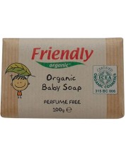 Бебешки сапун  Friendly Organic - С масло от ший и сладък бадем, 100 g