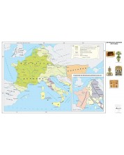 Франкската империя VІІІ-ІХ век (стенна карта) -1