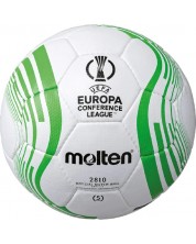 Футболна топка Molten - UEFA Europa Conference League Replica, размер 5, бяла/зелена -1