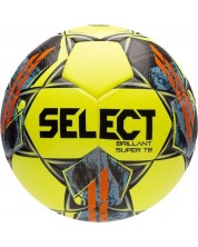 Футболна топка Select - Brillant Super TB v22, размер 5, жълта -1
