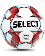 Футболна топка Select - Match FIFA quality, размер 5, червена/бяла