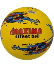 Футболна топка Maxima - street, размер 5, жълта -1