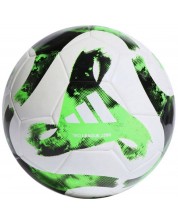 Футболна топка Adidas - Tiro Junior J350, размер 5, бяла/зелена -1