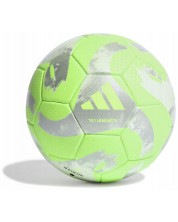 Футболна топка Adidas - Tiro League, размер 5, зелена/сребриста -1