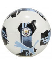 Футболна топка Puma - Manchester City Orbita 6 Ball Team Light, размер 5, бяла/синя