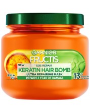 Garnier Fructis Маска за коса Keratin Hair Bomb, 320 ml