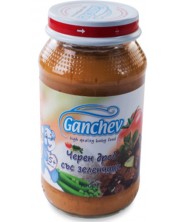 Пюре Ganchev - Черен дроб със зеленчуци, 190 g -1