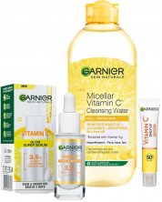 Garnier Skin Naturals Комплект - Мицеларна вода, Серум и Флуид, SPF50, 400 + 30 + 40 ml -1