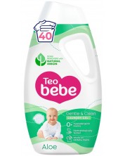 Гел за пране Teo Bebe Gentle & Clean - Алое Вера, 40 пранета, 1.8 l -1
