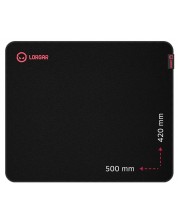Гейминг подложка за мишка Lorgar - Main 325, XL, мека, черна/червена -1