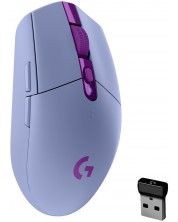 Гейминг мишка Logitech - G305 Lightspeed, оптична, лилава -1