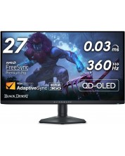 Гейминг монитор Dell - Alienware AW2725DF, 27'', 360Hz, 0.03 ms, OLED