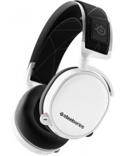 Гейминг слушалки SteelSeries - Arctis 7+, бели -1
