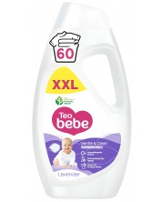 Гел за пране Teo Bebe Gentle & Clean - Лавандула, 60 пранета, 2.7 l