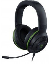 Гейминг слушалки Razer - Kraken X for Xbox, черни/зелени -1