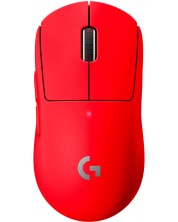 Гейминг мишка Logitech - Pro X Superlight, оптична, безжична, червена -1