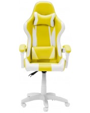 Гейминг стол Carmen - 6311, бял/жълт