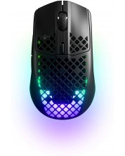 Гейминг мишка SteelSeries - Aerox 3, оптична, безжична, черна