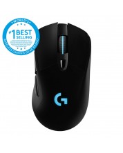 Гейминг мишка Logitech - G703 Lightspeed Hero, оптична, безжична, черна -1