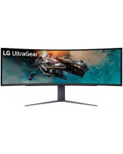 Гейминг монитор LG - Ultragear 49GR85DC-B, 49'', QHD, 240Hz, 1ms