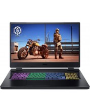 Гейминг лаптоп Acer - Nitro 5 AN517-55-74T3, 17.3'', i7, 144Hz, RTX4050, 16GB -1