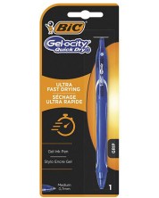 Гел химикалка BIC Gel-ocity - Quick Dry, 0.7 mm, блистер, синя -1