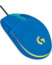 Гейминг мишка Logitech - G102 Lightsync, оптична, RGB, синя -1