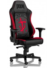 Гейминг стол noblechairs - HERO, DOOM Edition, черен/червен -1