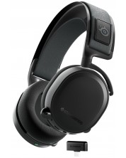 Гейминг слушалки SteelSeries - Arctis 7+, безжични, черни -1