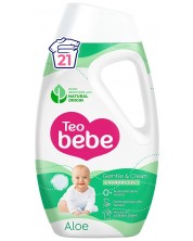 Гел за пране Teo Bebe Gentle & Clean - Алое, 21 пранета, 0.945 l