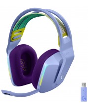 Гейминг слушалки Logitech - G733, безжични, лилави