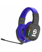 Гейминг слушалки Sparco - RACE, безжични, сини -1