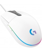 Гейминг мишка Logitech - G102 Lightsync, оптична, RGB, бяла -1