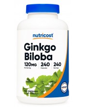 Ginkgo Biloba, 240 капсули, Nutricost -1