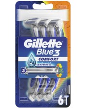 Gillette Blue 3 Мъжка самобръсначка Comfort, 6 броя -1