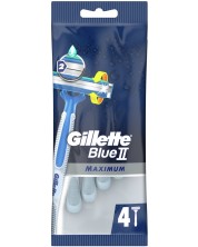Gillette Blue II Мъжка самобръсначка Maximum, 4 броя -1