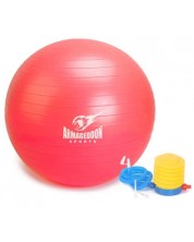 Гимнастическа топка Armageddon Sports - с помпа, 65 cm, розова -1