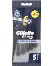 Gillette Blue 3 Мъжка самобръсначка Comfort Slalom, 5 броя